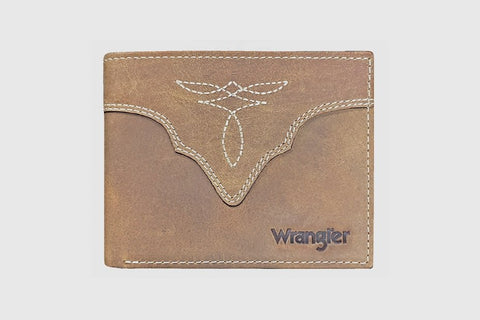 Wrangler Crazy Horse Tan Bifold Wallet