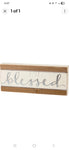 Blessed Wood Slat Box Sign