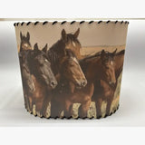 Horse Herd Lampshade Round