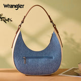 Wrangler Western Contrast Stitch Chevron Hobo Shoulder Bag - Jean