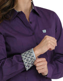 Cinch Women's Purple Striped Shirt