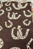Horse Shoe Print Knit Scarf