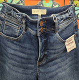 Risen Tummy Control High Rise Wide Leg Jean with Bow waistband