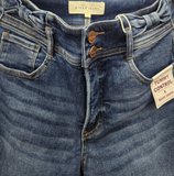 Risen Tummy Control High Rise Wide Leg Jean with Bow waistband