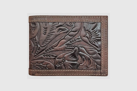 Wrangler Texas Rose Brown Bifold Wallet