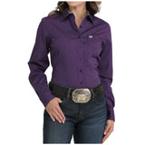 Cinch Women's Purple Striped Shirt
