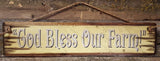 God Bless Our Farm Antique Wood Sign