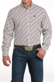 Cinch Men’s White Geo Print Shirt
