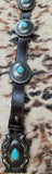 Turquoise Teardrop Concho Belt