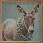 White Donkey Berry Wreath Sign
