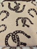 Horse Shoe Print Knit Scarf