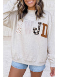 Wwjd Mixed Embroidered Patch Mock Neck Sweatshirt