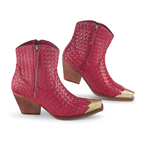 Very G Women's Jim  Red Ankle Boot