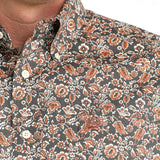 Cinch Men's Floral Charcoal Print Shirt