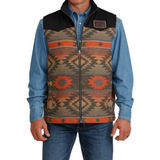 Cinch Men's Charcoal Jacquard Southwest Print Vest