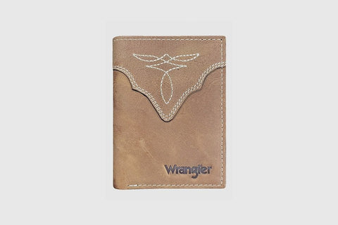 Wrangler Crazy Horse Tan Bifold Wallet