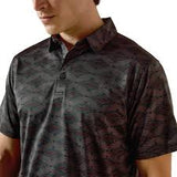 Ariat Men's Grey Aztec Print 360 Airflow Polo
