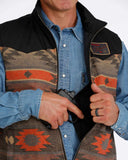 Cinch Men's Charcoal Jacquard Southwest Print Vest
