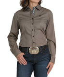 Cinch Women's Brown Striped Shirt