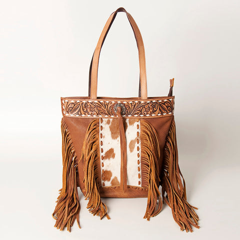 American Darling Hair-On Hand Tooled Tote