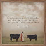 He Makes Grass Grow Psalm Sign