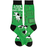 Live Like Someone Left The Gate Open Socks