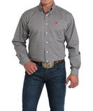 Cinch Men's Gray & Red Geo Print Shirt