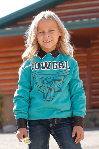 Cruel Girl’s Cowgal Turquoise Sweatshirt