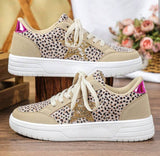 Leopard Star Tan Sneakers