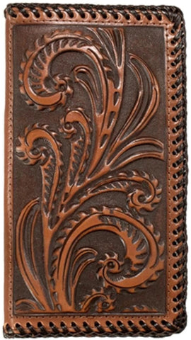 Scrolled Embossed Braided Rodeo Wallet