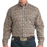 Cinch Men's Floral Charcoal Print Shirt