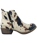 Very G Chisel Cow Print Short Boot