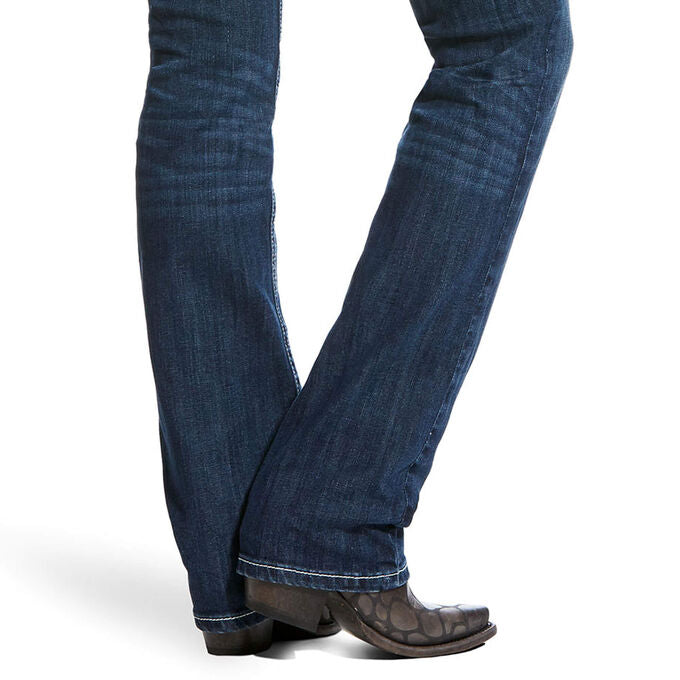Ariat R.E.A.L. Mid Rise Stretch Ivy Stackable Straight Leg Jean- Dresd ...