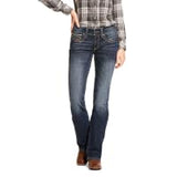 Ariat R.E.A.L. Mid Rise Stretch Ivy Stackable Straight Leg Jean- Dresden