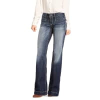 Ariat Women’s Trouser Mid Rise Stretch Entwined Wide Leg Jean-Marine
