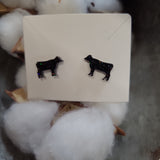 Sparkly Cow Acrylic Earrings