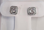 Kelly Herd Square Cubic Zirconia Earrings - Sterling Silver