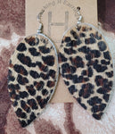 Cheetah Hair-on Petal Earrings