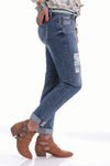 Cruel Girl Women's Rhyon Straight Leg Jeans- Medium Stonewash