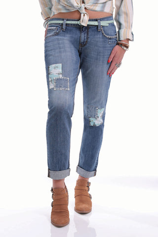 Cruel Girl Women's Rhyon Straight Leg - Medium Stonewash