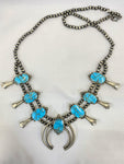 Kingman Turquoise Necklace Earring Set