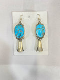 Kingman Turquoise Necklace Earring Set