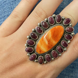 Purple Spiny Oyster & Orange Spiny Oyster Ring