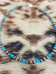 Turquoise and Navajo Pearl Necklace