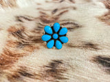 Sleeping Beauty Turquoise Cluster Ring
