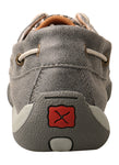 Twisted X Women's Grey Tooled Boat Shoe Driving Mocs