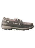 Twisted X Women's Eco Grey Cellstretch Casual Boat Shoe Driving Mocs