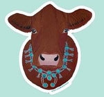 Livestock Wearing Turquoise Sticker Decals