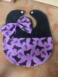 Black Angus Bow and Bib Set