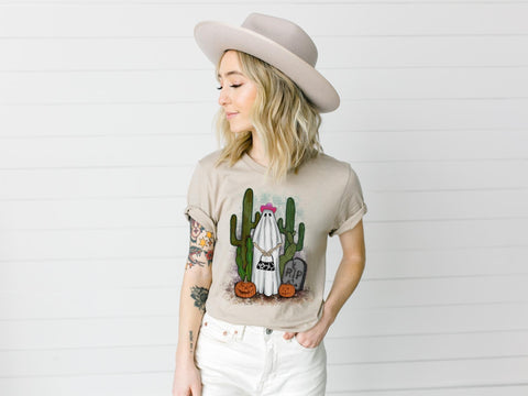 Ghost Pumpkin Cactus Tee